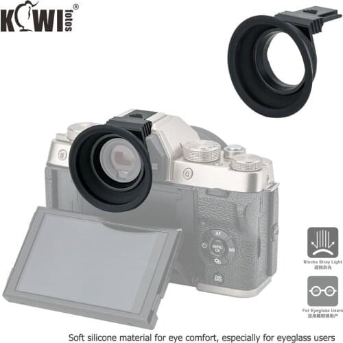 Soft Silicone Camera Eyecup Eyepiece Viewfinder for Fuji Fujifilm XT100 X-T100 Eye cup Protector Installation via Hot Shoe Mount