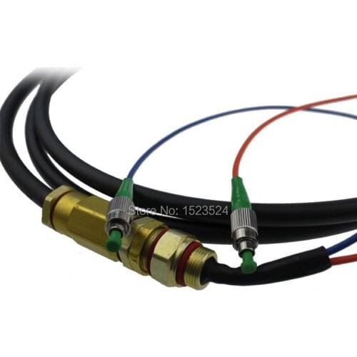 Outdoor 3 Meters 2 Core Singlemode FC/APC Fiber Optic Waterproof Patch Cord Jumper Cable