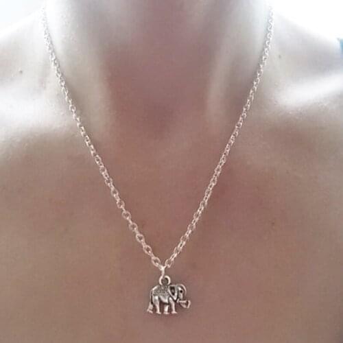 Japanese and south Korean fashion accessories style new animal elephant pendant necklace