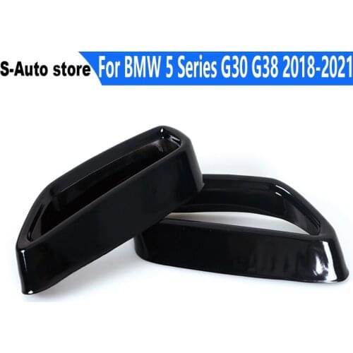 A Pair Car Tail Exhaust Pipe Outlet Muffler Pipe Cover Decorative Tail Throat Frame For BMW 5 Series G30 G38 2018 2019 2020 2021