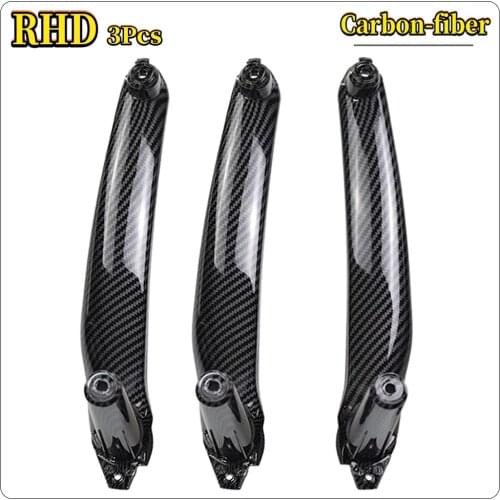 Interior Door Carbon Fiber Color Pull Handle Armrest Replacement For BMW X5 X6 E70 E71