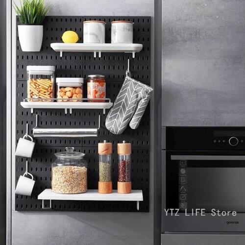 Home Closet Organizer Storage Shelf Wall Shelf Free Punch Self-adhesive Kitchen Toilet Bathroom Multifunction Rack Container