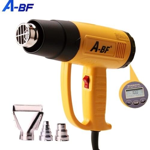A-BF Industrial Hot Air Gun Digital Display Electric Heat Gun Plastic Welding Torch Hot Hair Dryer Car Foil Roasting 1600W/2000W