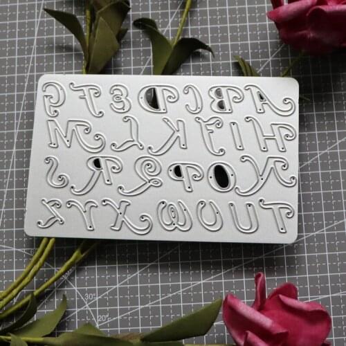 Uppercase Letter Frame Rectangle Metal Cutting Dies for Diy Scrapbooking Photo Album Decorative Embossing Paper Card Crafts 2021