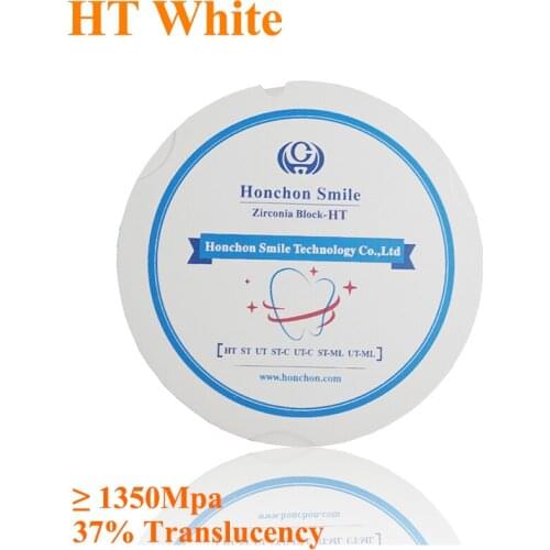 Dental Milling Zirconium Disc HT 95*18/20/22/25 Compatible for Zirkonzahn CAD CAM