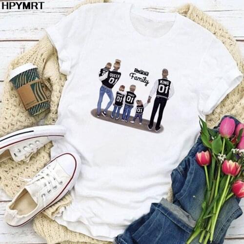 Super family Cartoon Print T Shirt Women 90s Graphic T-shirt Harajuku Tops Tee Cute Short Sleeve Casual Female Tshirts Clothing