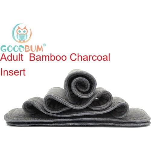Goodbum The Elderly Insert Adult Cloth Diaper Incontinence Nursing Breathable Leak Proof Bamboo Charcoal Absorbent Adult Inset