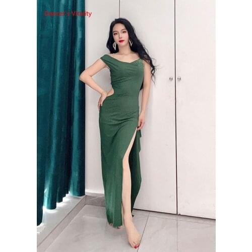Belly Dance Clothing Sexy Slim Cut Out Dress for Women Belly Dancing Dresses Girs Oriental Dance Professional Outfit Clothes