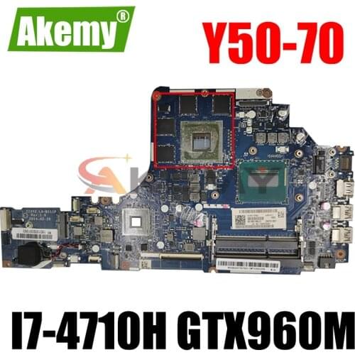 ZIVY2 LA-B111P motherboard For Lenovo Y50-70 Y50 notebook motherboard CPU I7-4710H GTX960M 2G DDR3 100% fully tested