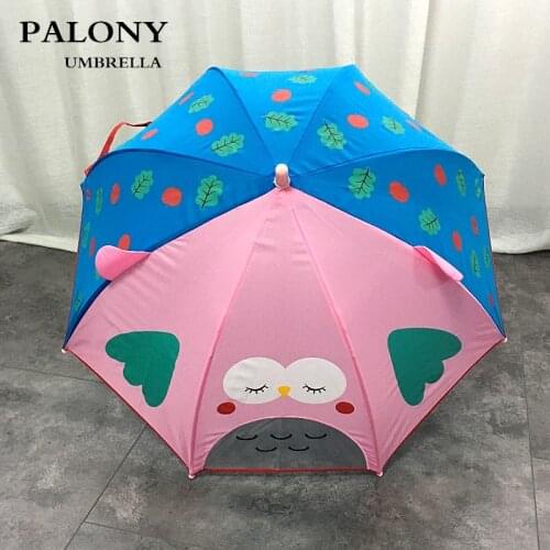 Lovely Cartoon Pattern Children Umbrella 8K Rain Umbrella Long Handle Umbrellas For Boy Girl Outdoor Walking