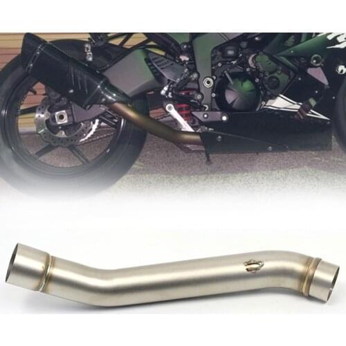 1pc Motorcycle Exhaust Muffler Middle Pipe Stainless Steel Connector Slip-on Connection Mid Pipe for Kawasaki Z750 2004-2008