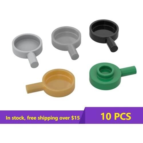 10PCS Bricks Compatible Assembles Particles 4528 Utensil Frying Pan for Building Blocks Parts Educational High-Tech Parts Toys