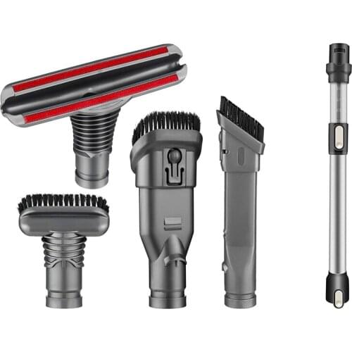 2 Set Vacuum Cleaner Accessories: 1 Set Bristle Brush Nozzle Brush Head & 1 Pcs Extension Wand Replacement Tube