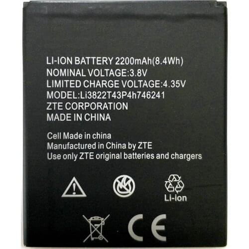 2019 New 2200mAh Li3822T43P4h746241 Battery For ZTE Blade L4 Pro / TWM Amazing X3s A465 Battery