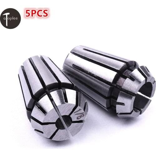 5PCS 1/4" 1/8" ER11 Collet Chuck Bits Holder Precision Spring Steel Collet For CNC Engraving Machine & Milling Lathe Tool
