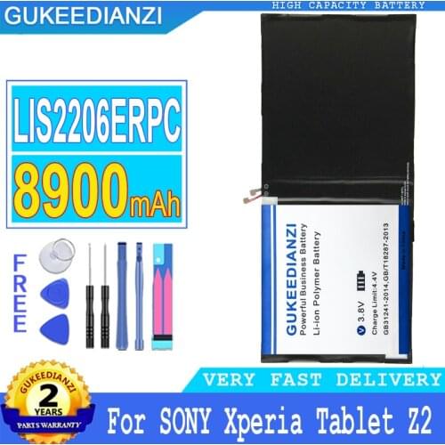 8900mAh GUKEEDIANZI Battery LIS2206ERPC For SONY Xperia Tablet Z2 SGP541CN SGP511 SGP512 SGP521 SGP541 SGP551 Tablet