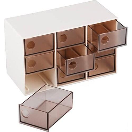 Acrylic Grid Organizer Storage Box Case Container Nine Compartments for Hearing Aid Accessories Earrings Beads Jewelry