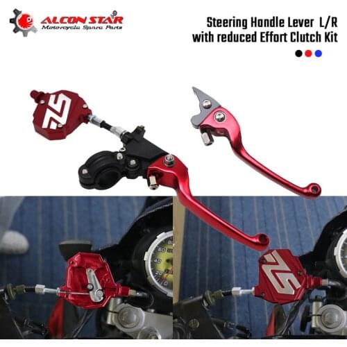 Alconstar-Motorcycle Long Stunt Clutch Lever Easy Pull Cable Kit System For Dirt Moto Bike ATV For Kawasaki Z650 Z750 Z900 Z800