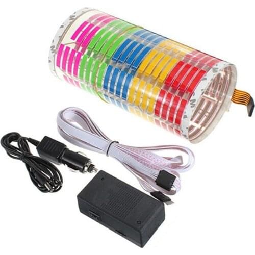 Car Sticker Music Rhythm LED Flash Light Lamp Sound Activated Equalizer 12V 45x11cm Car Atmosphere