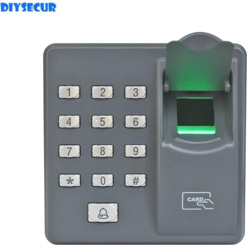 DIYSECUR Biometric Fingerprint Access Control Machine Digital Electric RFID Reader Code Password Keypad System for Door Lock