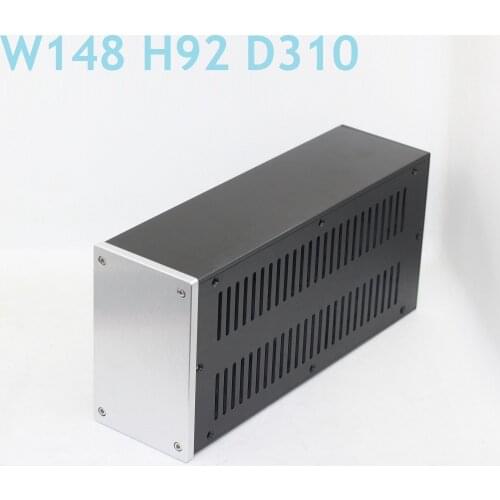 New PSU Cabinet Rear Power Amplifier Supply Chassis DIY Aluminum Enclosure Decoding Shell W148 H92 D310