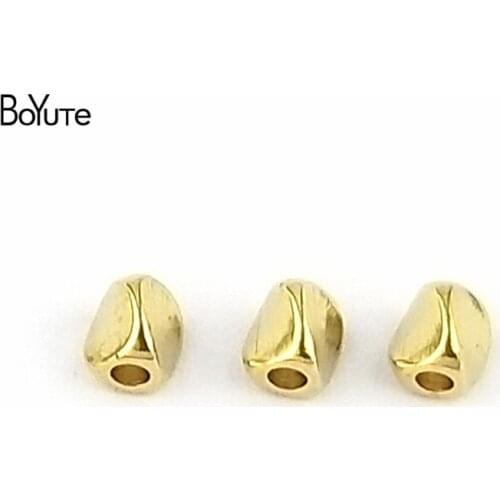 BoYuTe Beads 100Pcs 5MM Metal Brass Twisted Nepal Beads Diy Jewelry Accessories Beads for Jewelry Making