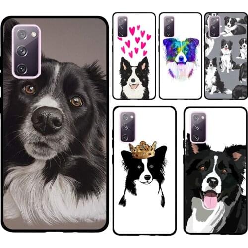 Border Collie Watercolor Soft Case For Samsung Galaxy S21 Ultra S20 FE Note 20 Note 10 Plus S8 S9 S10 Phone Cover