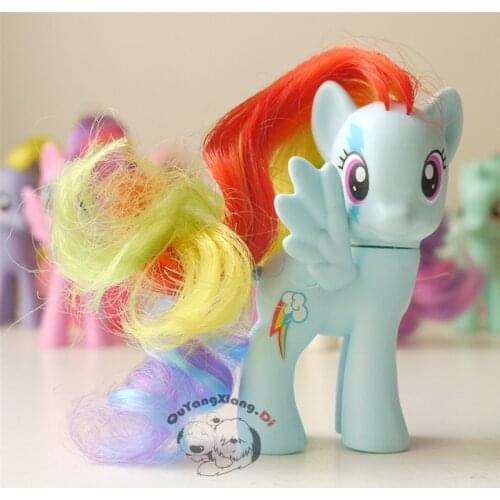 P8-114 Action Figures 8cm Little Cute Horse Model Doll Lightning Rainbow Dash Anime Toys for Children