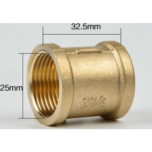 DN20 G 3/4" BSP Female Coupling Brass Pipe Fitting Connector Plumbing Adapter Length 32.5mm