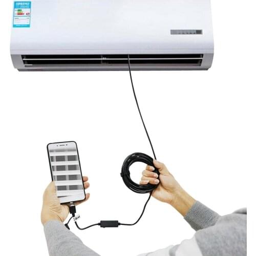 3-in-1 20M IP67 Waterproof Endoscope Inspection Borescope Camera HD 5.5mm Built-in 6 Adjustable LED Lights