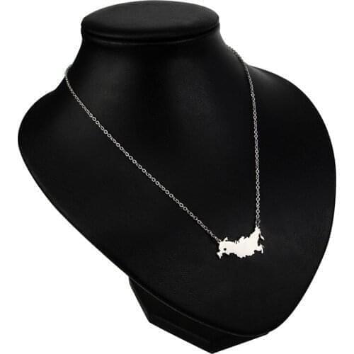 European And American Simple Ornaments Russian Womens Stainless Steel Pendant Necklace