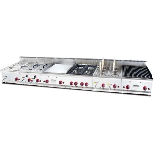 Free shipping by sea counter top gas combination Oven ,gas fryer,gas griddle,gas stove ,gas pasta cooker,gas barin marie CE