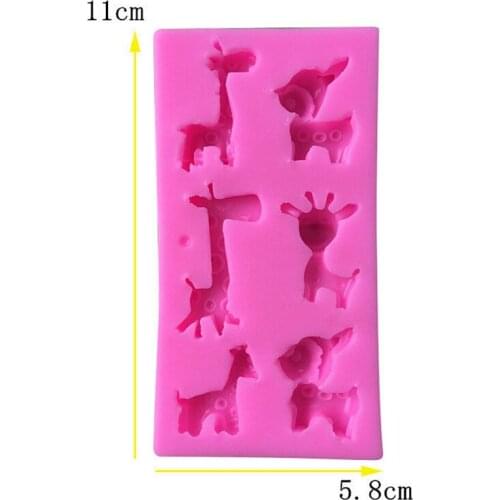 Baking tools DIY Sugar craft Cake forest animals Silicone Mold Fondant Mold Cake Candle soap decorating Tools Gum paste Mold