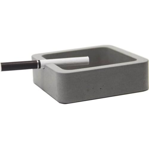 Square Cement Ashtray Silicone Mold Living Room Decoration Molds Creative Concrete Nordic Industrial Wind Hotel Office Moulds