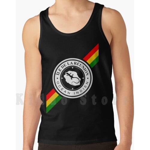 Ile De La Reunion-Margouillat R tank tops vest sleeveless 974 974 Reunion Island Reunionese Creole Lokal Island Map