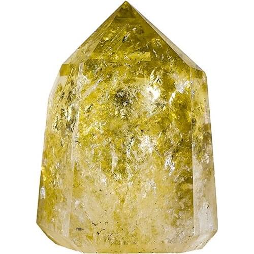 Natural Citrine Hexagonal Prism Rough Stone Specimen Decoration Crystal Column Hand