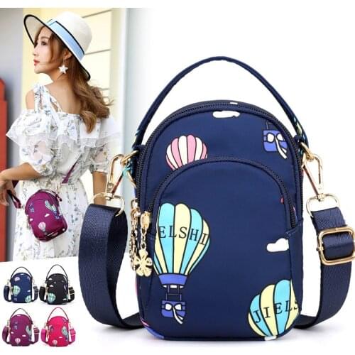 2021 New Women Shoulder Bag Travel Pouch Embroidered Crossbody Zip Bag Multifunction Causal Messenger Bag Handbag Purses Females