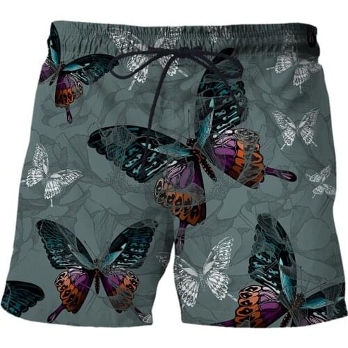 New Beautiful butterfly 3D Print Mens Beach Shorts Summer Swim Shorts Fashion Personality Men Swimming Trunks Sea Play Boy 2021