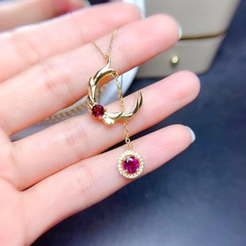 Fashion new 2021 natural magnesium aluminum garnet womens pendant party wedding anniversary beautiful gift