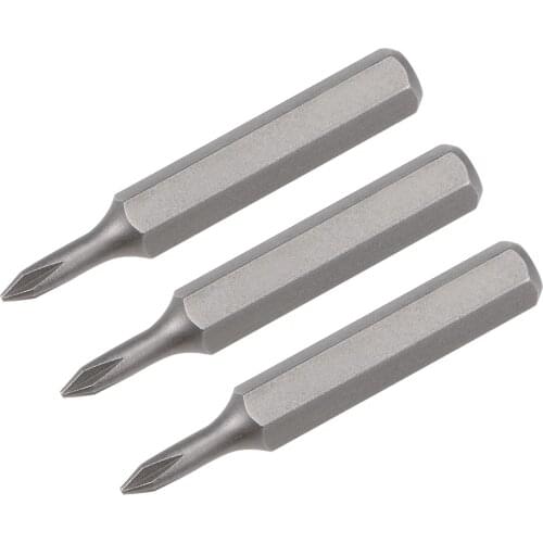 Uxcell 3pcs Phillips Bits 5/32 Inch Hex Shank Cross PH000 Screwdriver Bit Set 28mm Length S2 Screw Driver Kit Tools