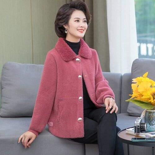 Women 2020 Autumn Winter Imitation Mink Cashmere Coat Female Cardigan Knit Thicken Loose Casual Sweater Jacket Wool Outwear