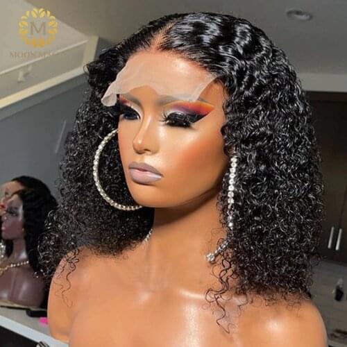 Pixie Cut Wig Human Hair Curly Bob Closure Wig Short Curly Human Hair Wigs Bob Wig Lace Front Human Hair Wigs For Women Remy