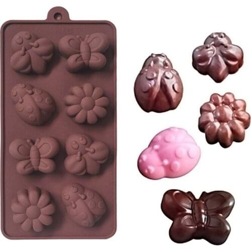 Bee Sunflower Chrysanthemum FlowerChocolate Cake Mold Silicone Pudding Jelly Mold DIY Handmade Soap Mold