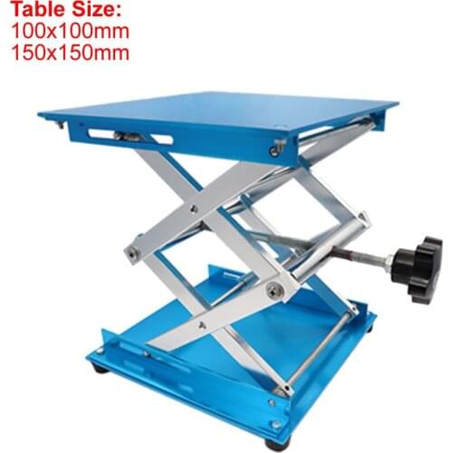 100mm 150mm Aluminum Lifter Router Plate Table Woodworking Machinery Lifting Stand Manual Lift Platform Benches Carpentry Tools
