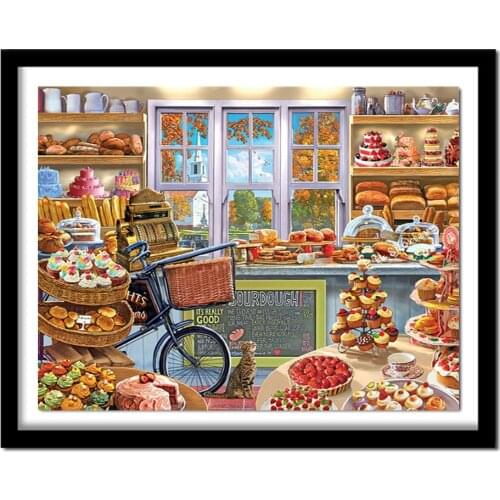 Full Square/Round Drill 5D DIY Diamond Painting "The Bakery" 3D Embroidery Cross Stitch Home Decor A00777