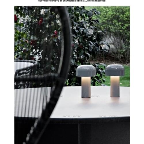 Italy Bellhop Mushroom Table Lamp Portable Wireless Night Light Bedside Baby Feeding Charging Dimming Table Lamp