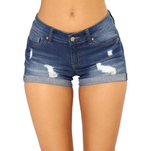Sexy Hole Crimping Denim Shorts Women 2019 Summer short jeans feminino Slim Casual Plus Size High Waist push up Shorts hotpants