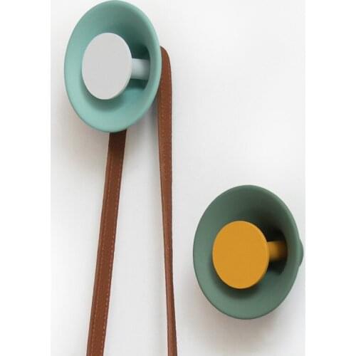 Nordic Pastoral Simple Hooking Hangers Creative Personality Clothes Cap Living Room Wall Hanging Macaron cake iron coat rack