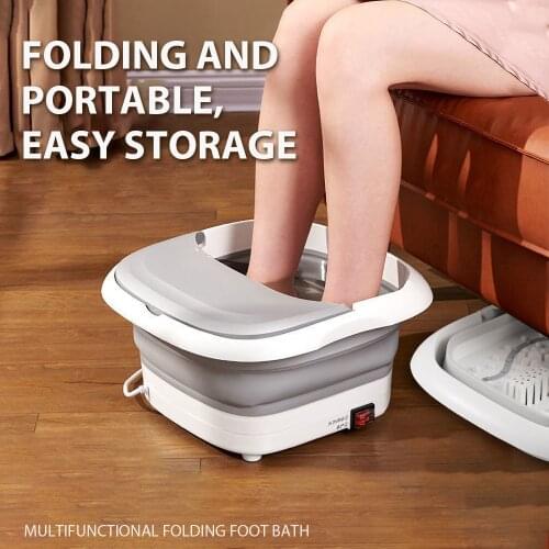 Folding Foot Bath Electric Massage Foot Bath With Bubble Infrared Heating Foot Bath Massage Relaxing Folding Foot Bath Foot Bath