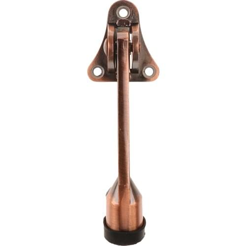 Door Stop Stopper Wall Mounted Doorstop Heavy Duty Zinc Alloy Bumper Rubber Buffer